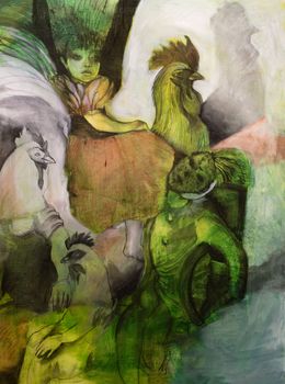 Painting, Le rêve vert, Zahra Zeinali