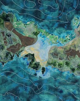 Pittura, Cartographie sensible Île du Gaou - 1950, Aurélie Trabaud