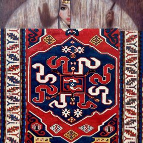 Painting, Carpet Weaver I, Emil Aziz