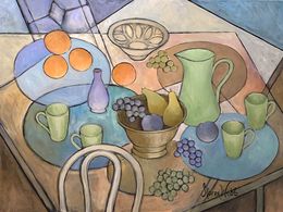 Gemälde, At the Table #4, Sharon Webb