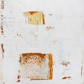 Peinture, Marvel. VI gold leaf abstract framed painting, Painting, Acrylic on Paper, Sia Aryai