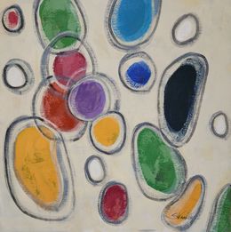 Painting, Mid Mod Circles, Silvia Vassileva