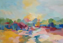 Painting, Colorful Inlet, Silvia Vassileva