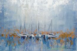 Gemälde, Boats at Dusk, Silvia Vassileva
