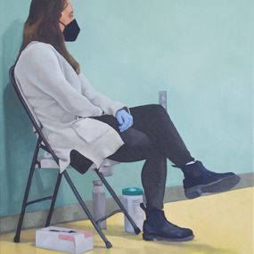 Painting, Waiting Room Monitor, Steven Boksenbaum