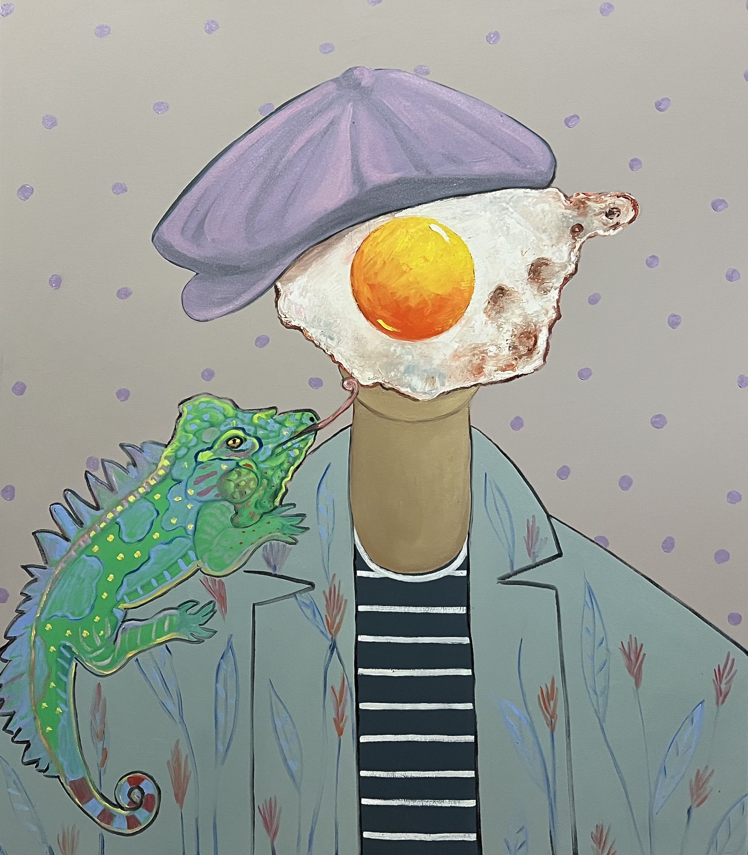 Ta Byrne, Egg boy with his friend the Iguana Ta Byrne, Egg boy with his friend the Iguana
