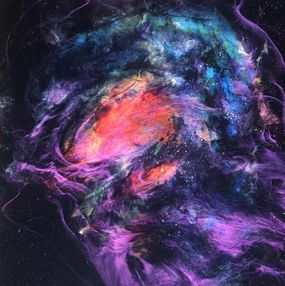 Gemälde, Omega soto nebula (with LED lights), Tiffani Buteau