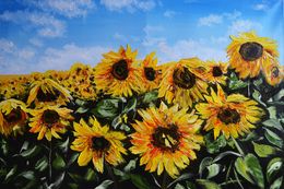 Painting, Sunflowers under the Ukrainian Sky, Valeria Radzievska