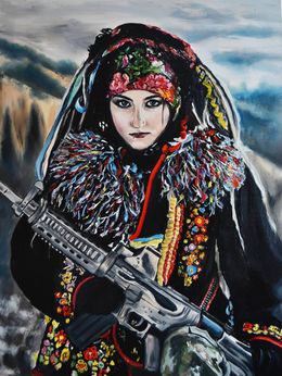 Painting, Ukrainian Valkyrie, Valeria Radzievska