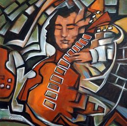 Painting, La Guitare, Valerie Vescovi