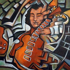 Gemälde, La Guitare, Valerie Vescovi