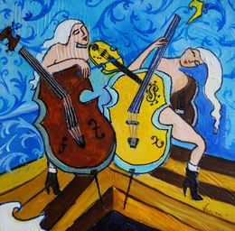 Gemälde, Dueling Cellos, Valerie Vescovi