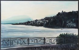 Painting, Baie de l'Evole, J Paul