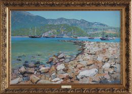 Painting, Sunny's Harbor, Simon Kozhin