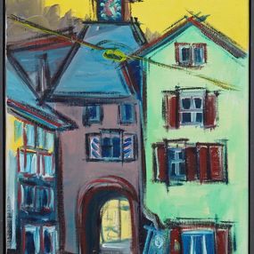 Painting, Valangin Portail, J Paul