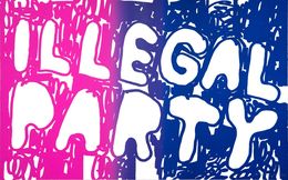 Print, Illegal party (pink & blue), Stefan Marx