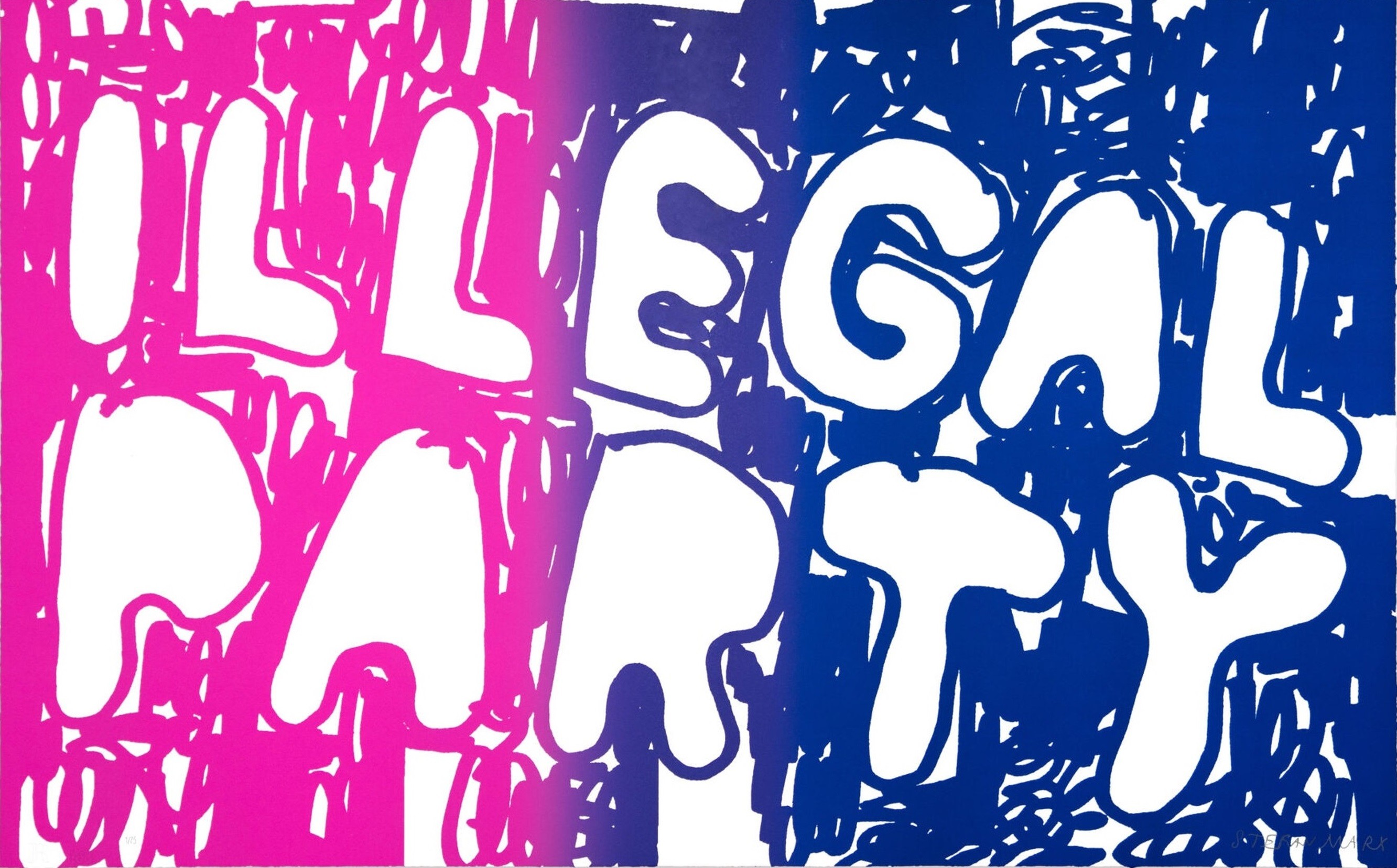 Stefan Marx, Illegal party (pink & blue) Stefan Marx, Illegal party (pink & blue)