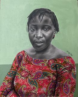 Gemälde, Iwalewa - 21st Century, Contemporary, Figurative Portrait, Africa Dress, Women, Ademola Ajayi