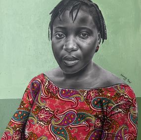 Gemälde, Iwalewa - 21st Century, Contemporary, Figurative Portrait, Africa Dress, Women, Ademola Ajayi