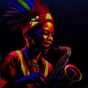 Painting, Joyful Serenade, Awosola Michael Angello