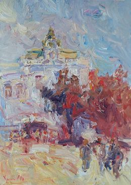 Peinture, On the square Ivano-Frankivsk, Oleksandr Khrapachov