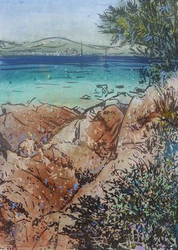 Fine Art Drawings, Sardinia. Porto Pollo_3, Galya Popova