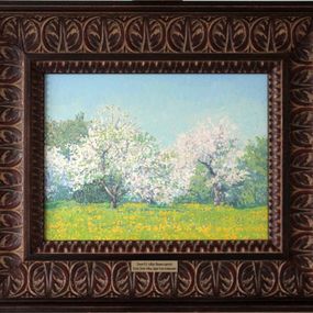 Painting, May. Apple trees in bloom. Kolomenskoye Estate, Simon Kozhin