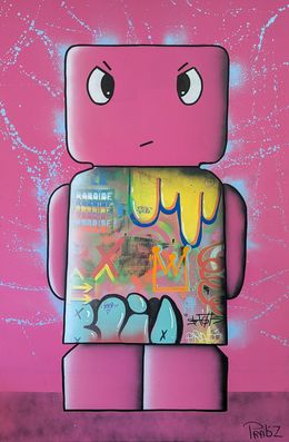 Pintura, Roboïde rose L, PRAB'Z