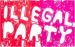 Print, Illegal party (red & pink), Stefan Marx