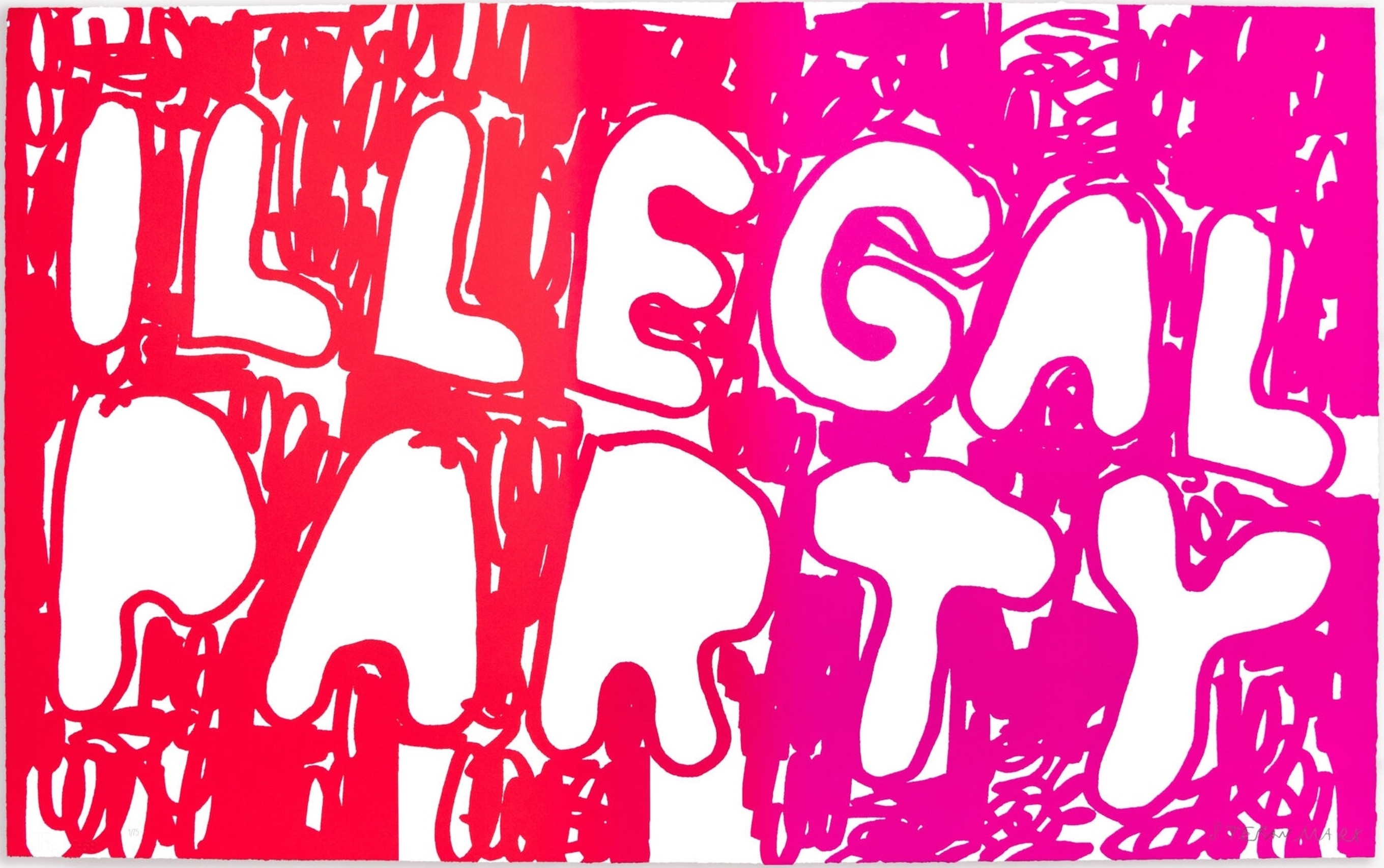 Stefan Marx, Illegal party (red & pink) Stefan Marx, Illegal party (red & pink)