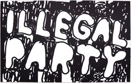 Print, Illegal party (black), Stefan Marx