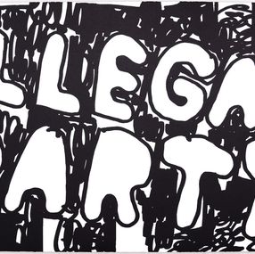 Print, Illegal party (black), Stefan Marx