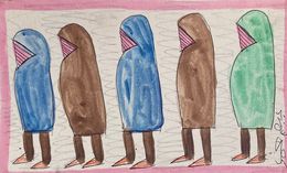 Painting, 5 femmes, Babahoum