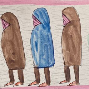 Painting, 5 femmes, Babahoum