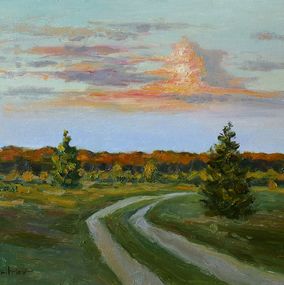 Painting, Evening Clouds, Nikolay Dmitriev