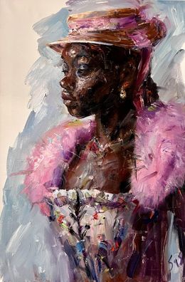 Gemälde, Lady in pink, Liubou Sas