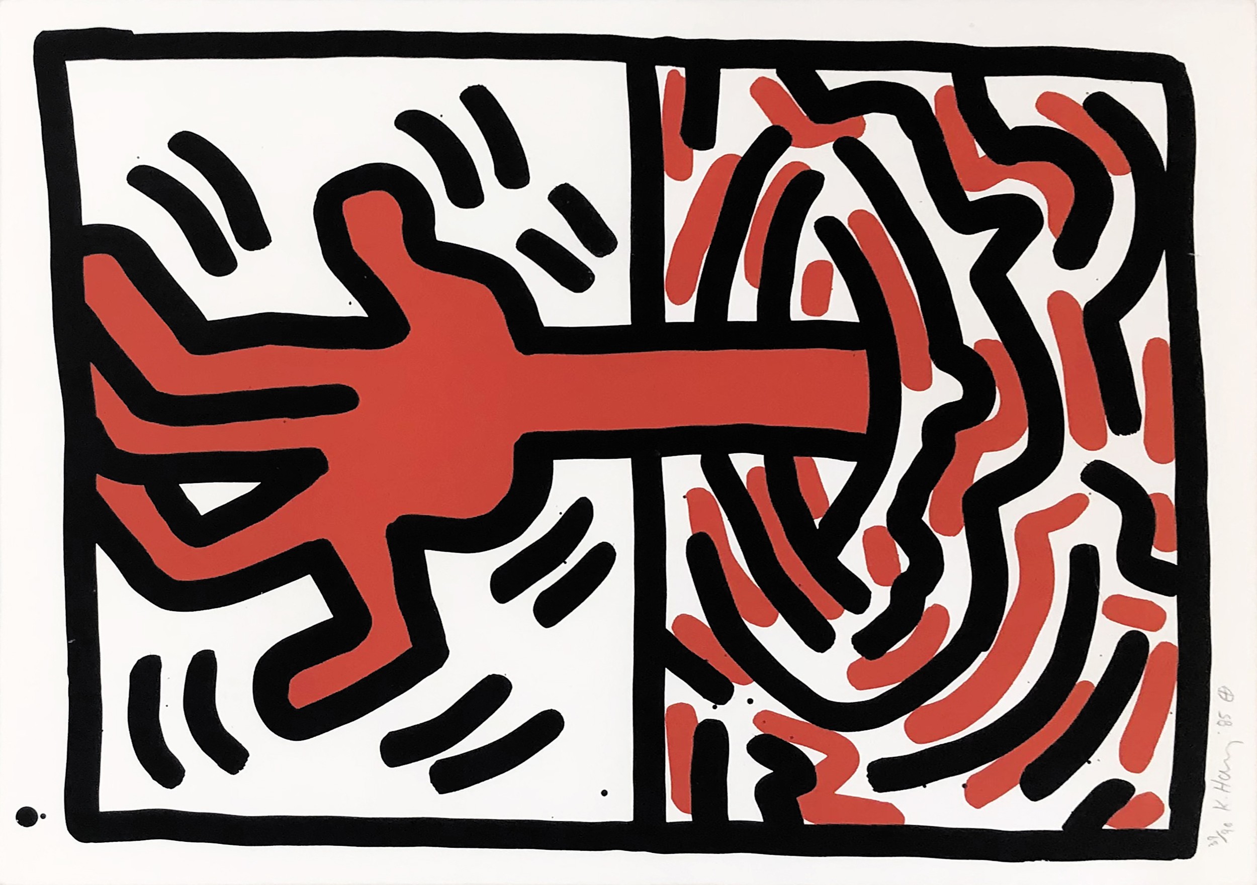 Keith Haring, Ludo, Plate 5 (Hand signed Lithograph) Keith Haring, Ludo, Plate 5 (Hand signed Lithograph)
