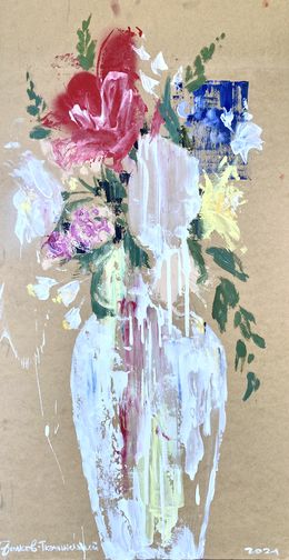 Peinture, Flowers in the white vase, Igor Volkov-Tkachinskiy
