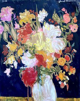 Peinture, Mystery flowers in the vase, Igor Volkov-Tkachinskiy
