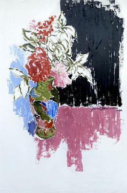 Peinture, Roses in the Japanese vase with birds, Igor Volkov-Tkachinskiy
