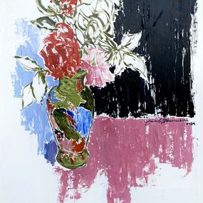 Painting, Roses in the Japanese vase with birds, Igor Volkov-Tkachinskiy