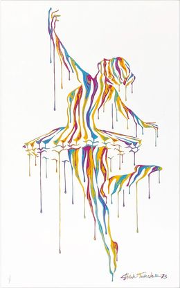 Print, Music in Motion 8.0 White (Hand Painted Unique 1/1), Shane Turner