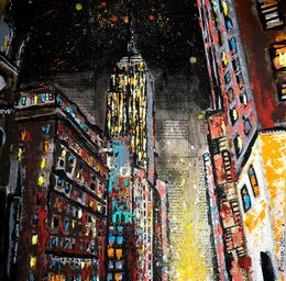 Painting, French School Empire State Building - Impressionist, Bazévian Delacapucinière