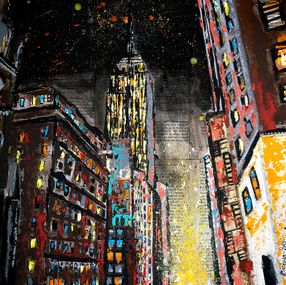 Peinture, French School Empire State Building - Impressionist, Bazévian Delacapucinière