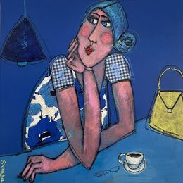 Peinture, Le rendez vous bleu, Patricia Simsa