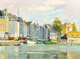 Painting, Le Vieux Bassin à Honfleur, Gérard Mortier