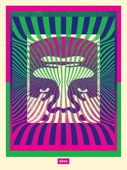 Edición, OP-Art Icon - Green Gradient, Shepard Fairey (Obey)