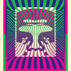 Drucke, OP-Art Icon - Green Gradient, Shepard Fairey (Obey)