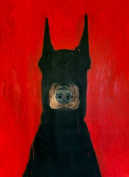 Peinture, Dobermann Red, Inga Makarova