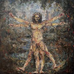 Painting, My Vitruvian Man, Liubou Sas